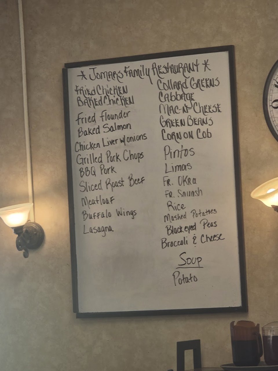 Printed menu with breakfast and grill items.